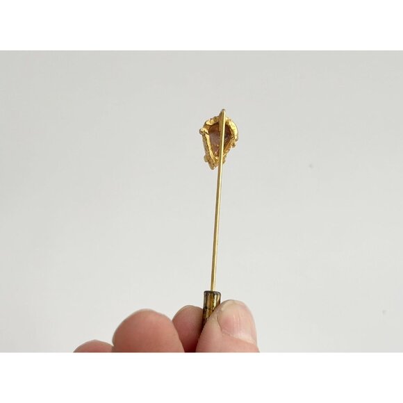 Faux Opal & Resin Gold Toned Classic Vintage Stick Pin | Hat Pin | Lapel Pin - Picture 5 of 10